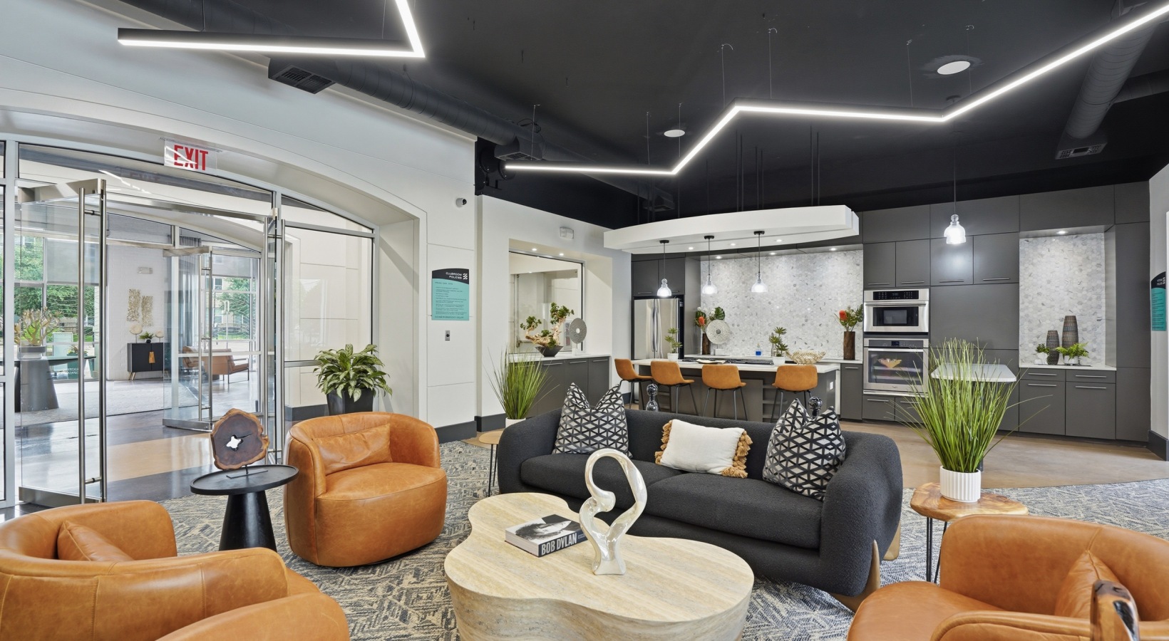 Resident lounge designed for entertainment