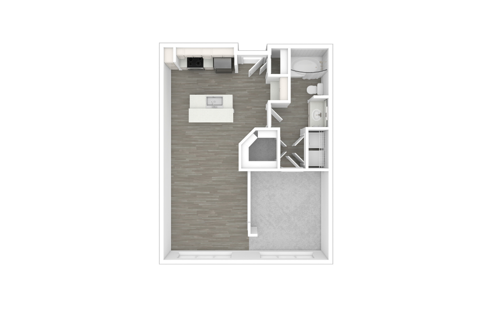 3D Unfurnished Floorplan -  A3