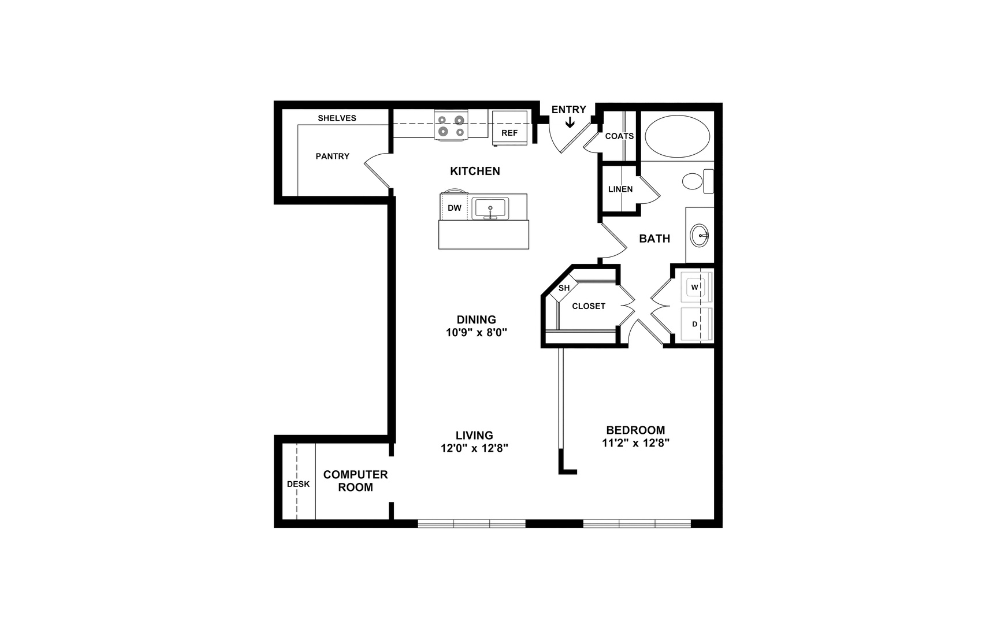 2D Flat Floorplan - A4