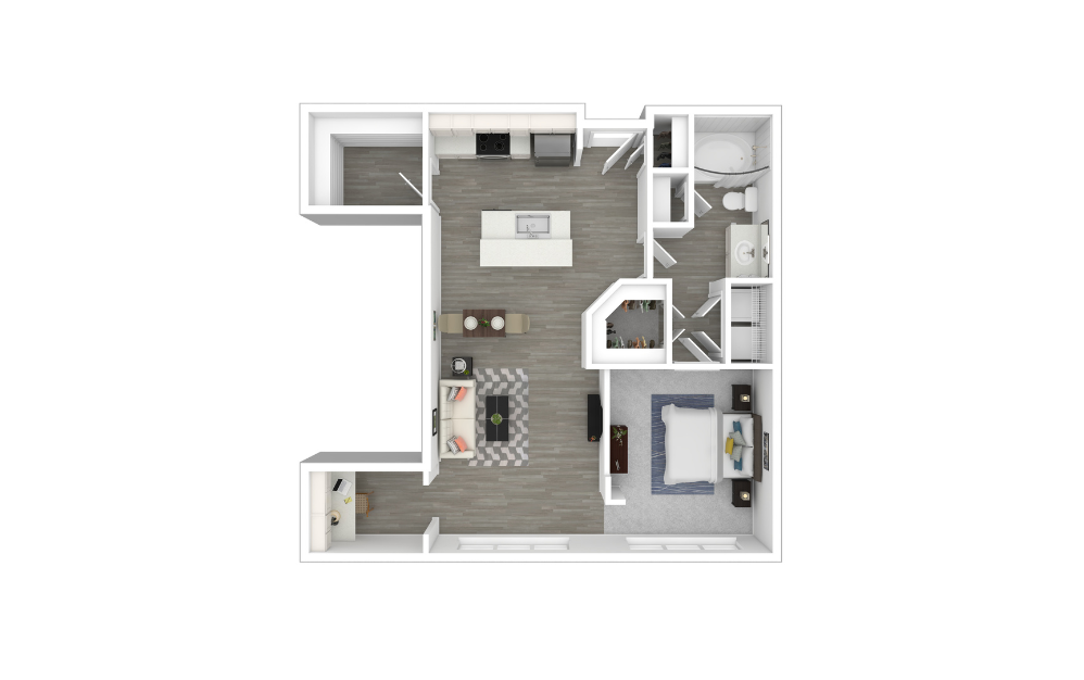 3D Furnished Floorplan - A4