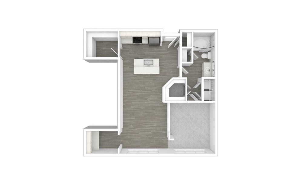 3D Unfurnished Floorplan - A4