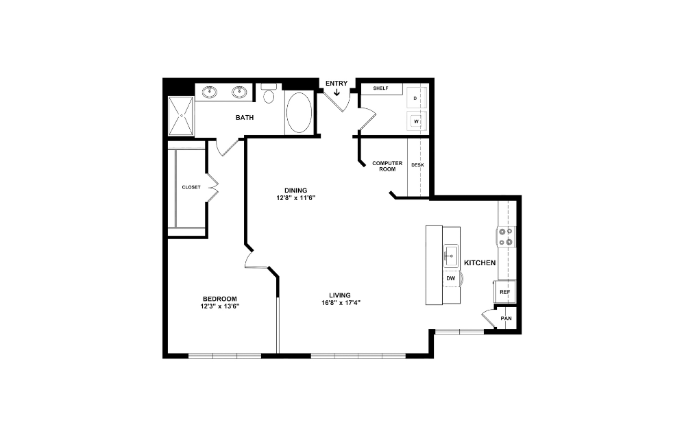 2D Flat Floorplan - A6