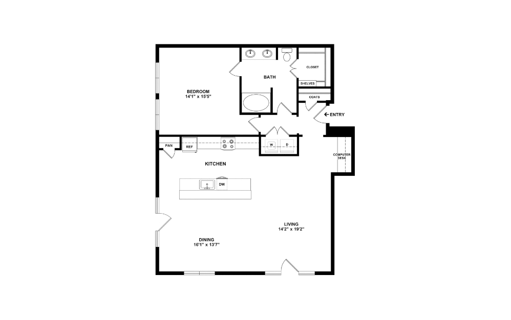 2D Flat Floorplan - A8