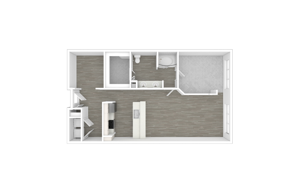 3D Unfurnished Floorplan -  B5