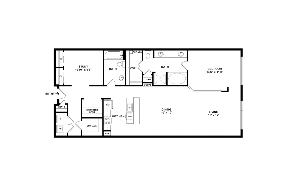 2D Flat Floorplan - C6A