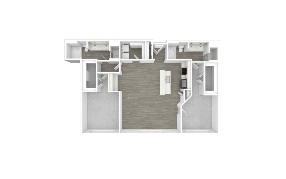 3D Unfurnished Floorplan -  C8