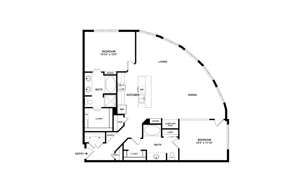 2D Flat Floorplan - C8A