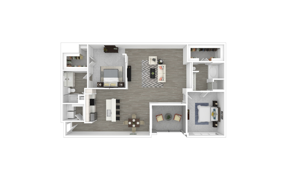 3D Furnished Floorplan - C9