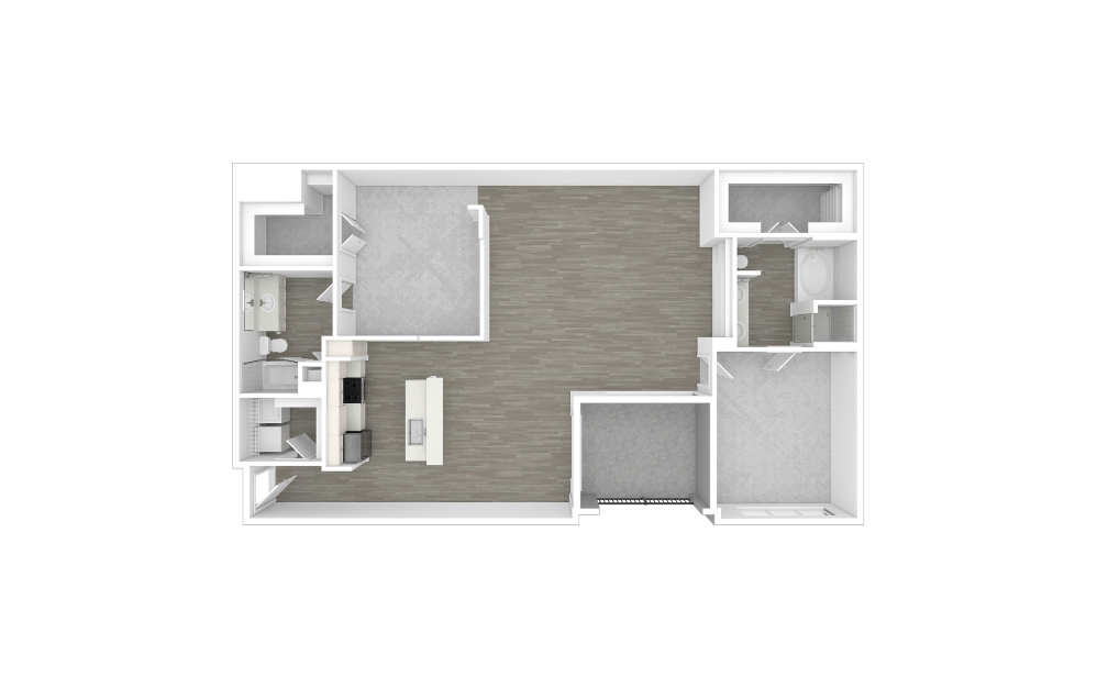 3D Unfurnished Floorplan -  C9