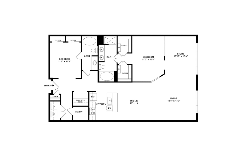 2D Flat Floorplan - C9A