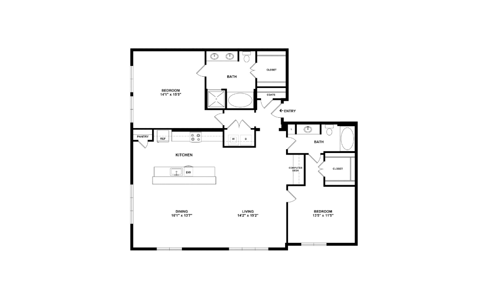 2D Flat Floorplan - C9B