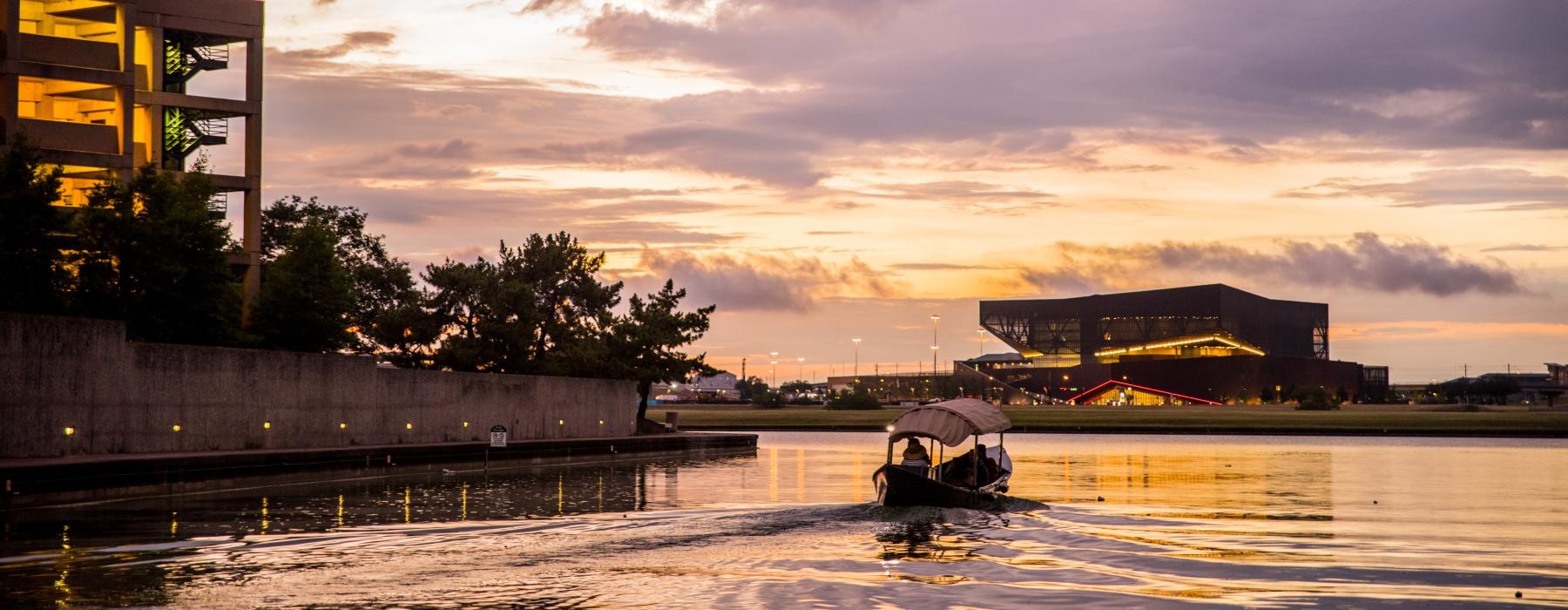 a boat in the water